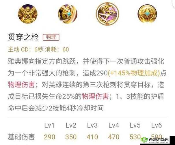 王者荣耀雅典娜 1 技能护盾带来的多种增益效果详细解析